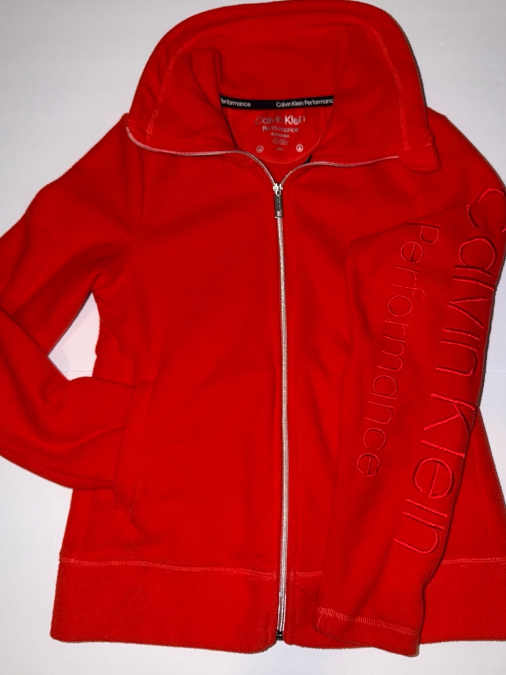 Calvin Klein Performance Women’s Red Zip-Up Jacket